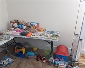 Stuffed animals, toys, board books