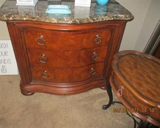 Thomasville matching night stand with marble top