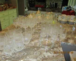 Lots of Crystal d' Arques Longchamp drinkware