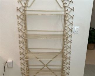 Ornate vintage iron bakers rack