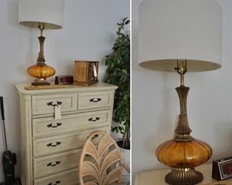 vintage furniture and lamps (lamp sold)