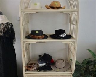 vintage wicker shelf/etagere 