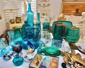 Lots of great vintage colorful glass