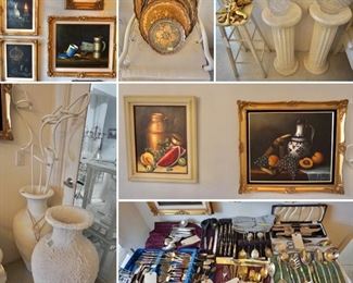 more decor, artwork and flatware