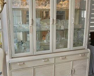 Vintage American Drew split reed hutch