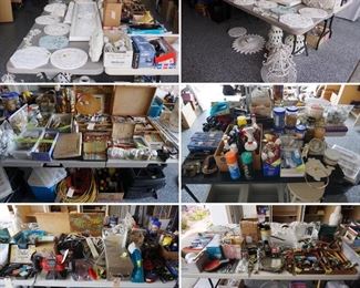 Garage full of tools and art supples