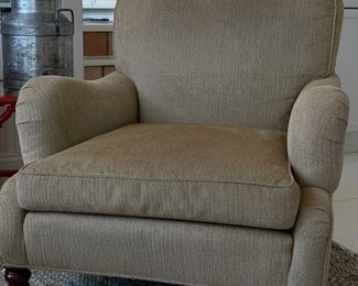 Hickory Chair chenille upholstered armchair on casters - 2 available. Each measures 34" W x 40" D. Photo 1 of 4.