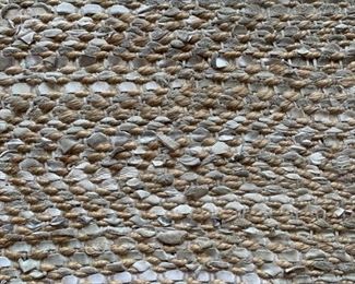 Woven metallic natural-fiber flat-weave rug. Great on its own or perfect for layering! Measures 11" x 14." Photo 2 of 2.