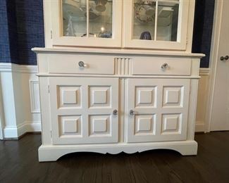 White china cabinet with coastal look and feel. Measures 52" W x 18" D x 84" H. Photo 4 of 4.
