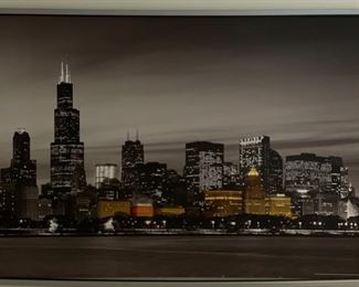 Chicago skyline poster. Measures 38" x 54".