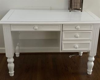 White Ballard Designs desk. Measures 48" W x 28" D x 31" H. Photo 1 of 2.