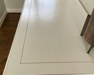 White Ballard Designs desk. Measures 48" W x 28" D x 31" H. Photo 2 of 2.