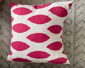 Pink IKAT pillow.