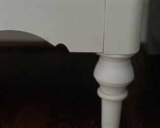 Lexington white 5-drawer chest of drawers. Measures 50" W x 19" D x 48" H. Photo 2 of 2.