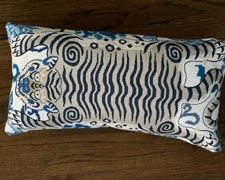 Schumacher Jokhang Tiger lumbar pillow.