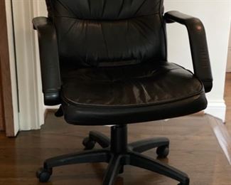 Leather office chair.