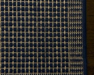 Liora Manne Terrace indoor/outdoor rug in Blue & Cream. Measures 7' 10" x 9' 10. Photo 1 of 2.