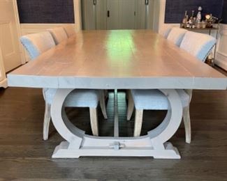 Custom-Built “Grey/White-Washed” Dining room Table. Measures 108” L x 45” W x 30.5” H. Photo 1 of 2.
