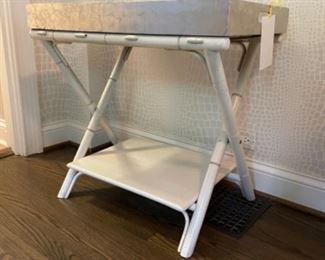 Custom Bar Cart / Tray Table with Faux Bamboo Styling. Photo 1 of 2.