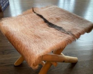 Hair on Hide Camp Stool.