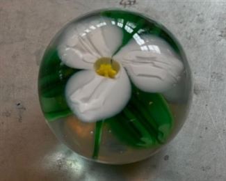 Paperweight signed by artist.