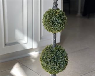 Metal and faux boxwood topiary - 2 available. Each measures 18" H. Photo 1 of 2.