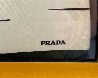 Framed Prada scarf. Measures 37" x 37." Photo 2 of 2.