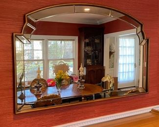 Ballard Designs bronzed metal mirror. Measures 59" W x 38" H. Photo 1 of 3.