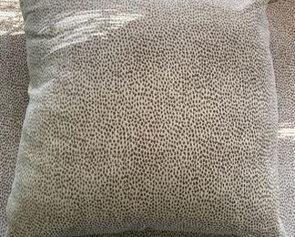 Cheetah print down-filled pillow - 2 available. Each measures 19" x 19."