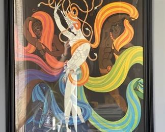 Framed 1968 Lyric Opera poster.