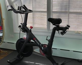 Peloton Bike with weights. Photo 1 of 2.