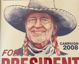 Willie Nelson for President campaign poster.