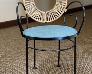 Vintage Arthur Umanoff faux all-weather bamboo trim dining chair - 2 available. Photo 1 of 2.