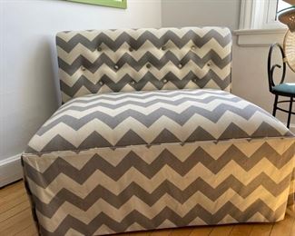 Ballard Designs chevron upholstered bench. Photo 2 of 2.
