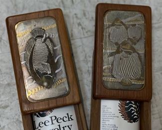 Lee Peck teak wood boxes.