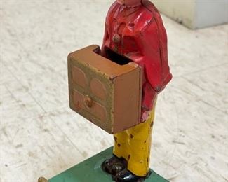 Antique cast iron monkey bank. Photo 3 of 3.