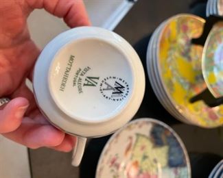 Set of two Mottahedeh Teacups & Saucers. Photo 3 of 3.