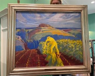 Cutting Barley Tobacco by Stephen Alke. Measures 24” x 30” Photo 1 of 3.