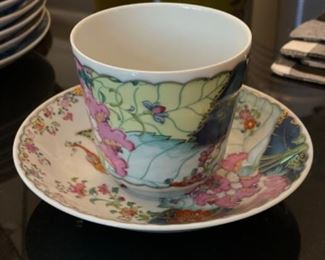 Set of two Mottahedeh Teacups & Saucers. Photo 2 of 3.