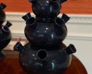 Set of two Cobalt Blue Tulipiere Vases.