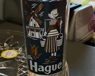 Set of 5 Libby TWA Destination Glasses - Havana, Madrid, Rome, London, The Hague. Photo 4 of 6.