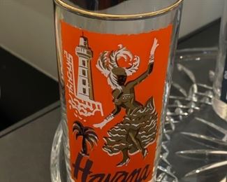 Set of 5 Libby TWA Destination Glasses - Havana, Madrid, Rome, London, The Hague. Photo 6 of 6.