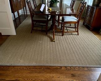 Stark leather banded sisal rug. Measures 8' 8" x 12' 10." Photo 1 of 2.