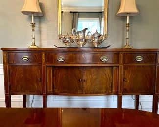 Hickory Chair Historical James River Plantation flame mahogany sideboard. Measures 68" W x 23" D x 40" H. Photo 1 of 5.