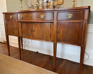 Hickory Chair Historical James River Plantation flame mahogany sideboard. Measures 68" W x 23" D x 40" H. Photo 2 of 5.