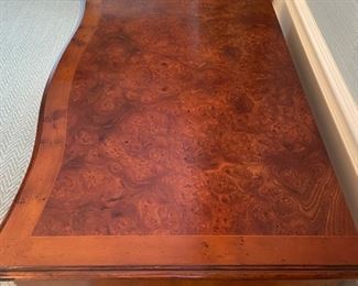 Vintage flame mahogany serpentine front chest of drawers. Measures 29" W x 18" D x 31" H. Photo 3 of 3.