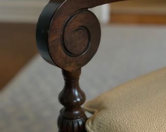 Pair of Milling Road for Baker cane seat / back arm chairs. Each measures 23" W x 24" D with 17.5" seat height. Photo 4 of 5.