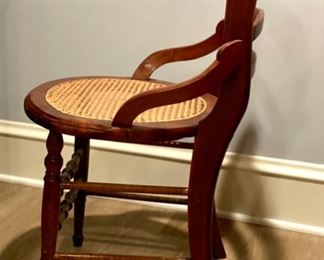 Antique cane-seat chair. Photo 3 of 3.