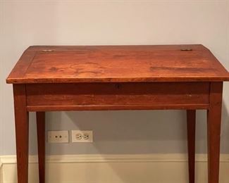 Vintage flip-top school desk. Measures 35" W x 24" D x 31" H. Photo 1 of 3.