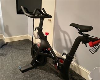 Peloton Bike with weight set. Photo 1 of 2.